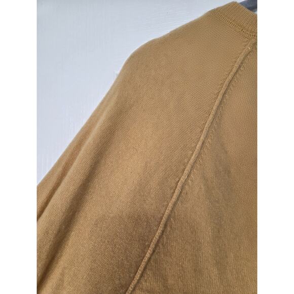 American Eagle AE77 100% Cashmere Luxe Soft Mustard Yellow Sweater Large Unisex - Picture 9 of 10